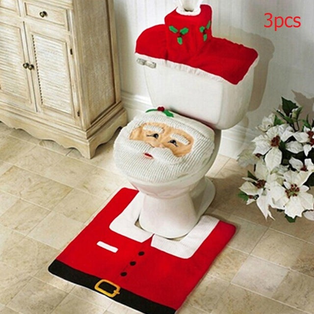 Bathroom Toilet Seat Cover Christmas Decor